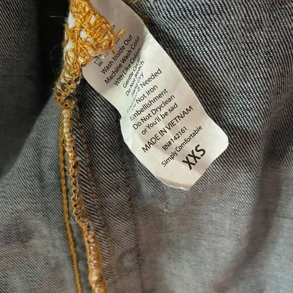 LulaRoe Kenny Denim Trucker Polka Dot Hearts Jacket XXS - Picture 12 of 16